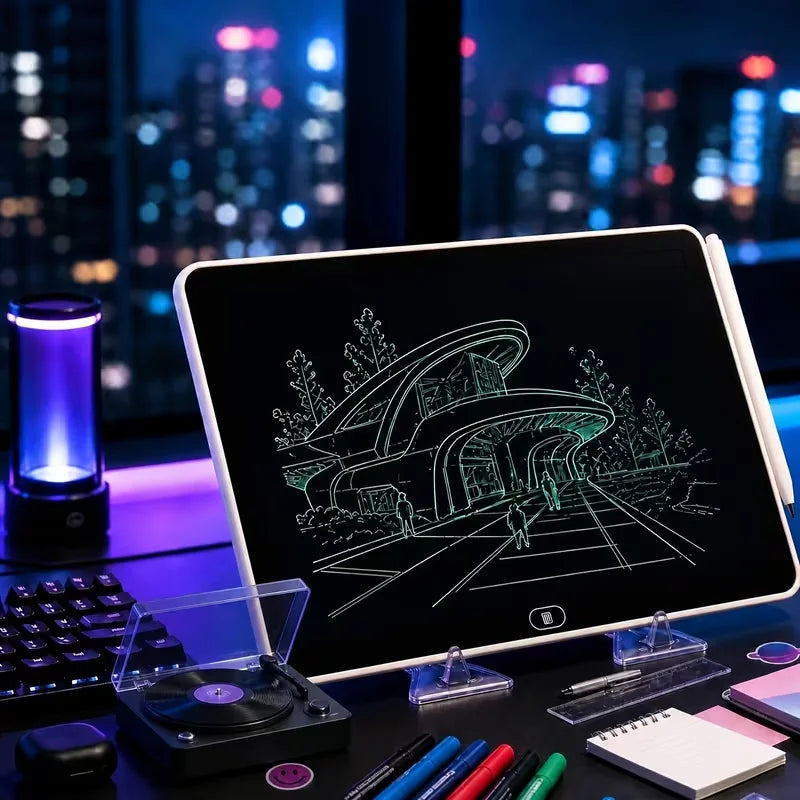 4Pcs 17inch Lcd Writing Tablet (High-End Gift Box/Drawing Board/Pen/Stand) for Taking Notes, Meeting Notes, Educational Learning Toys, Ideal Gift for Boys and Girls