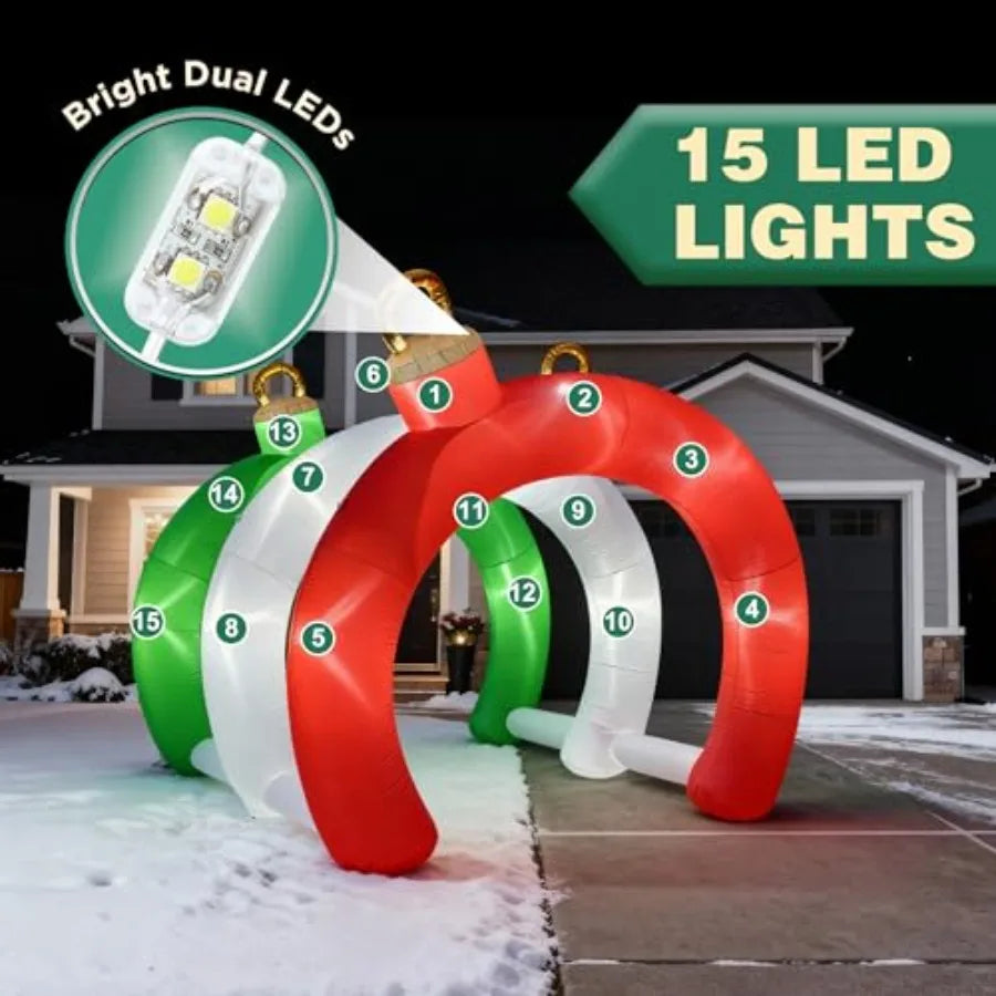 SHXI Christmas Inflatable Ornament Tunnel Arch Outdoor Yard Decoration