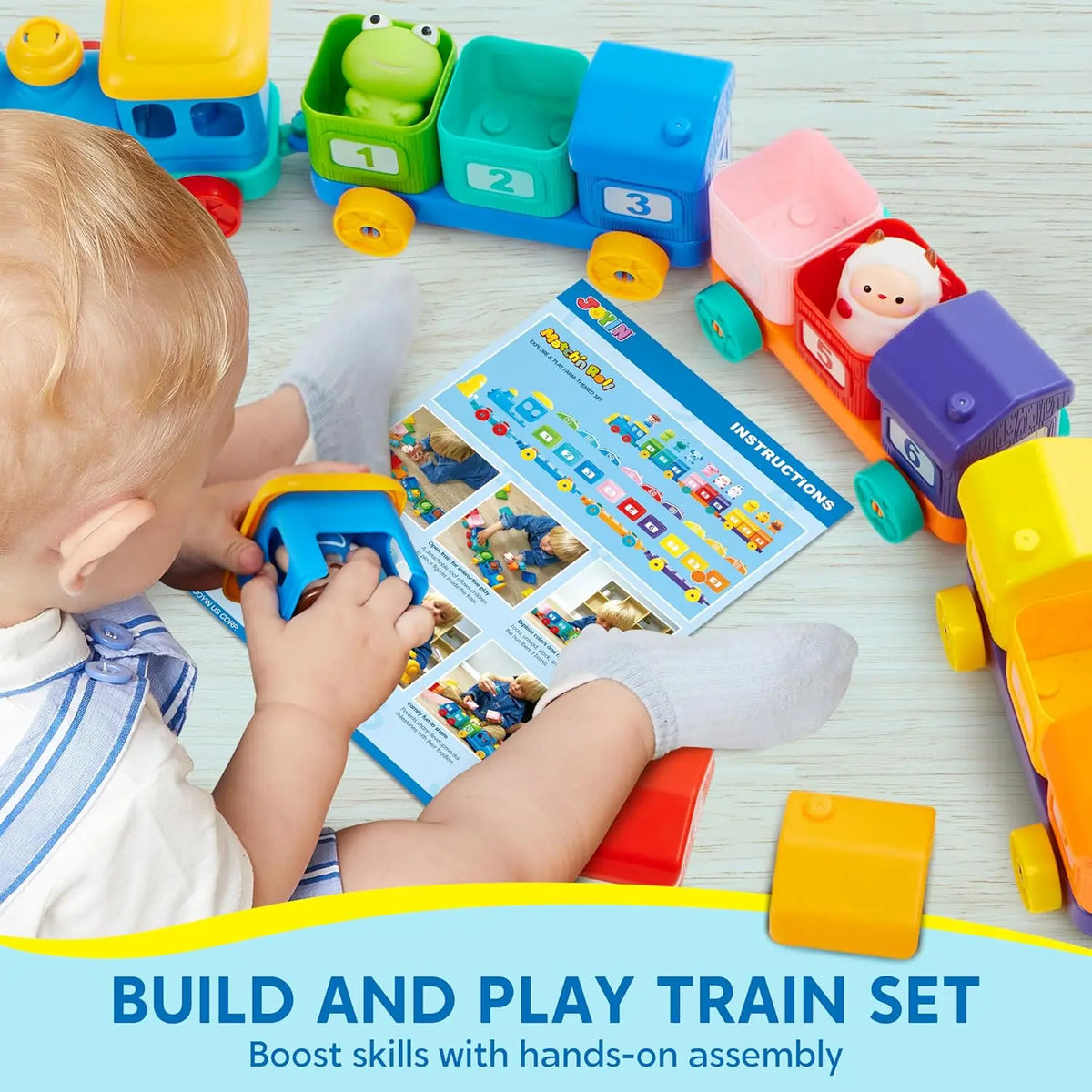 Joyfy Learning Farm Train Counting Matching Sorting Puzzle Toy