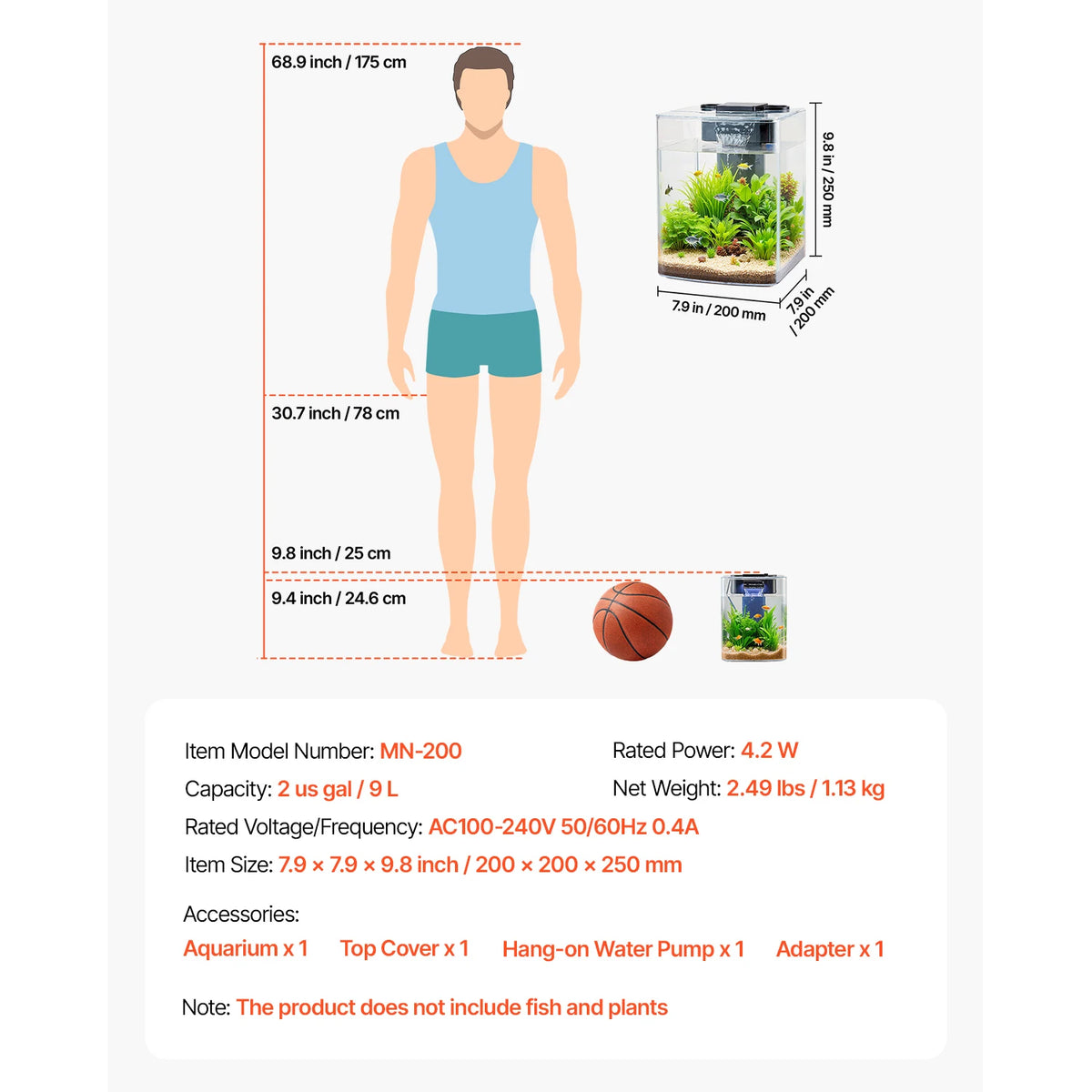 Ultra Clear Arch Aquarium Tank for Freshwater Fish