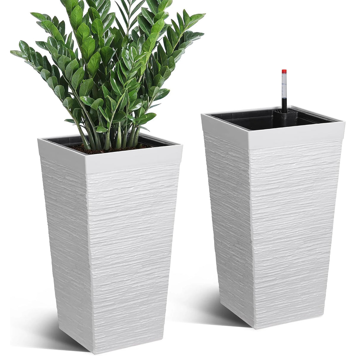 HiMiss Self Watering Planter Pots For Indoor Outdoor Use
