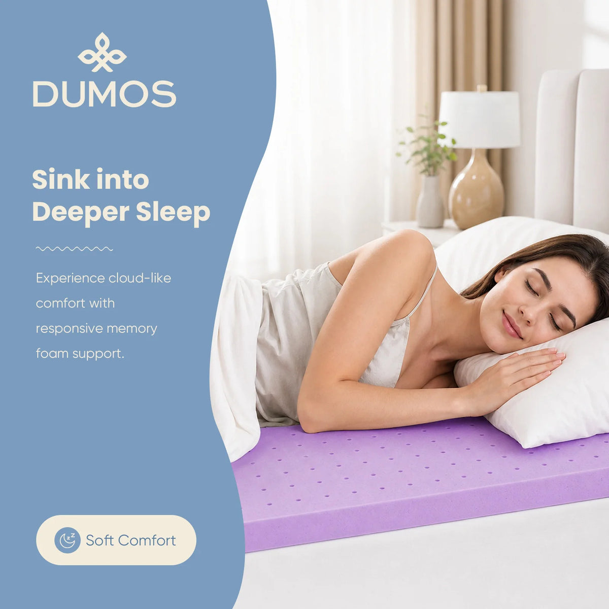JHK Cooling Gel Memory Foam Mattress Topper For Bedroom