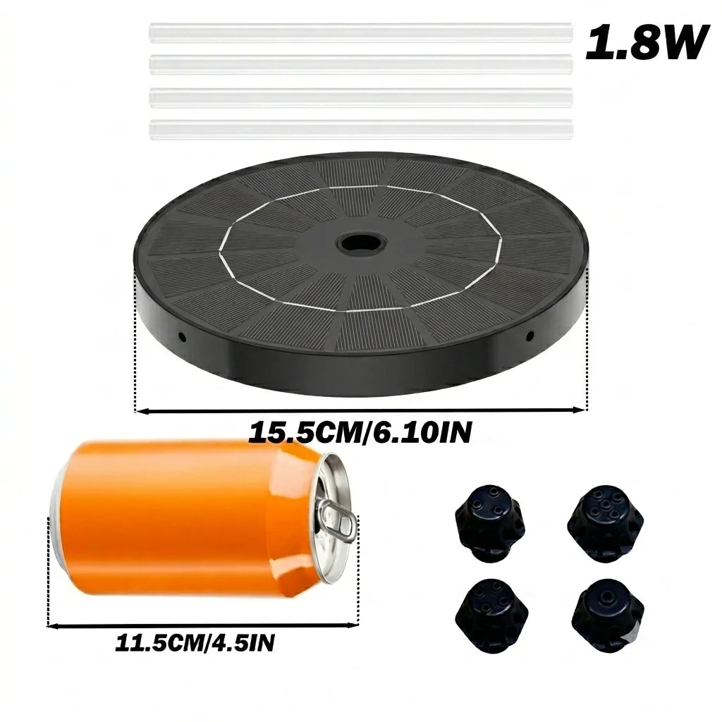 Solar Powered Water Fountain For Outdoor Garden And Pond Decor