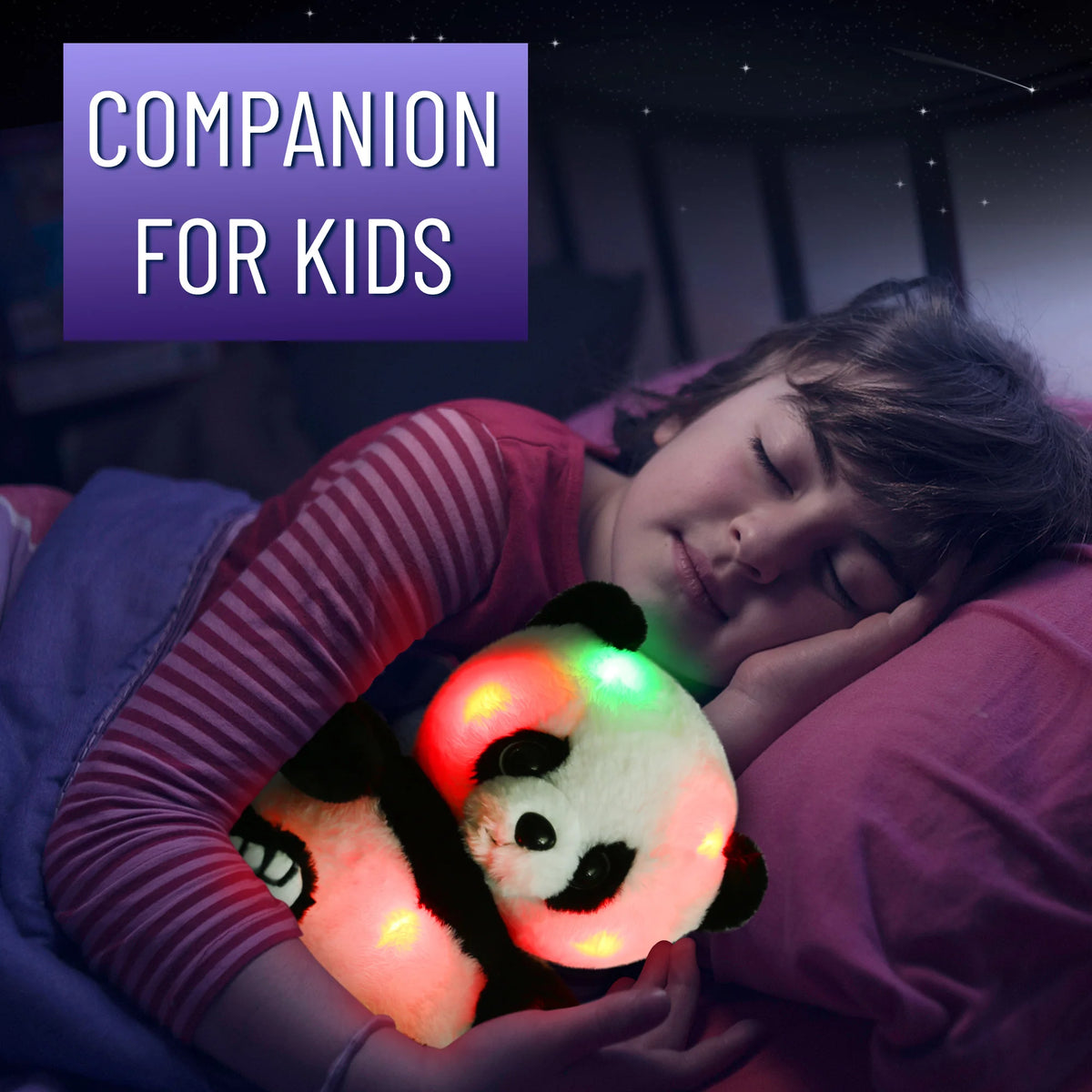 Light Up Panda Bear Plush Toy With Soft Stuffed Comfort