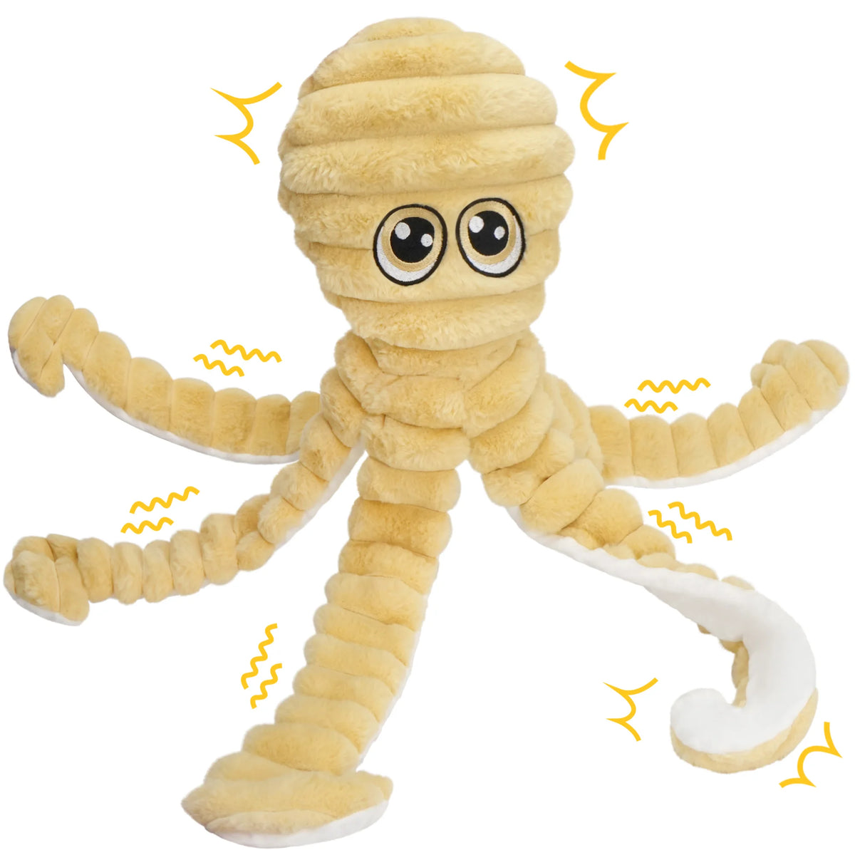 Octopus Designed Squeaky Plush Dog Chew Toy Interactive Play