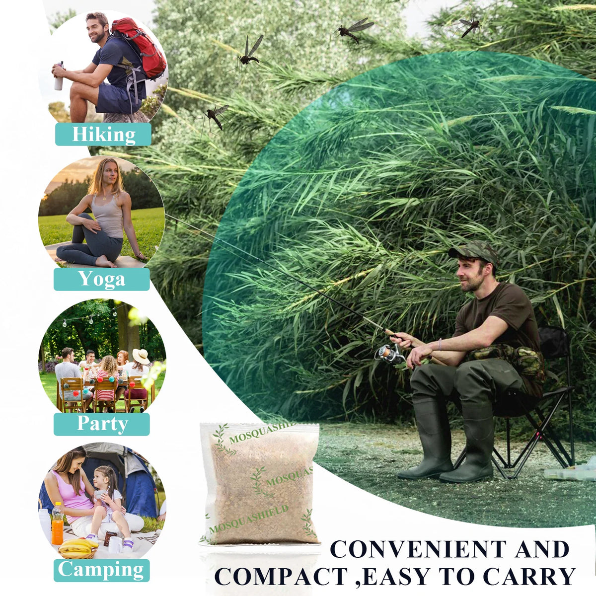 Natural Peppermint Mosquito Repellent Pouch For Indoor Outdoor Use