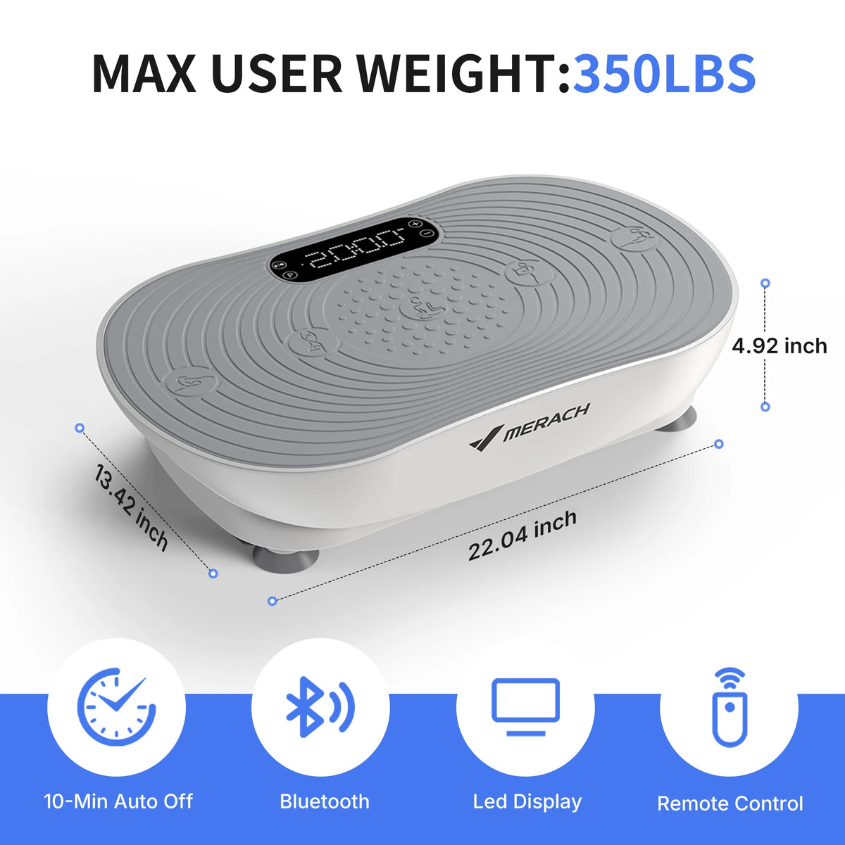 MERACH V33 Pro Vibration Plate Exercise Machine With Resistance Bands