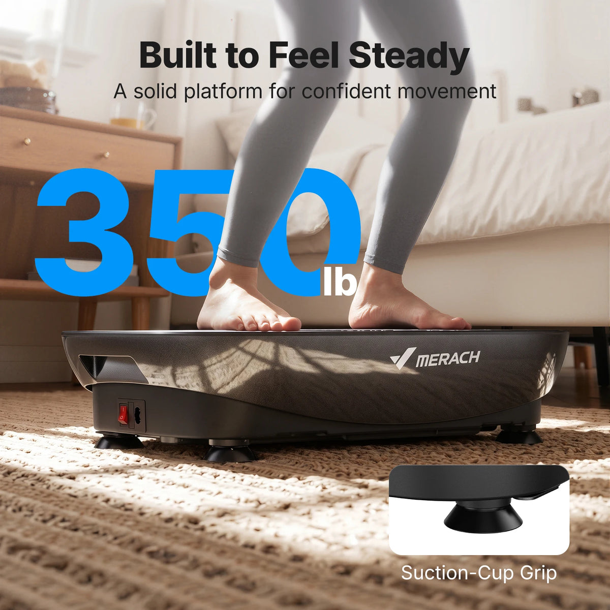 MERACH V33 Pro Vibration Plate Exercise Machine With Resistance Bands