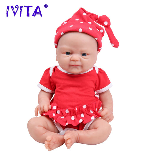 IVITA Full Body Silicone Reborn Doll Lifelike Baby Toy