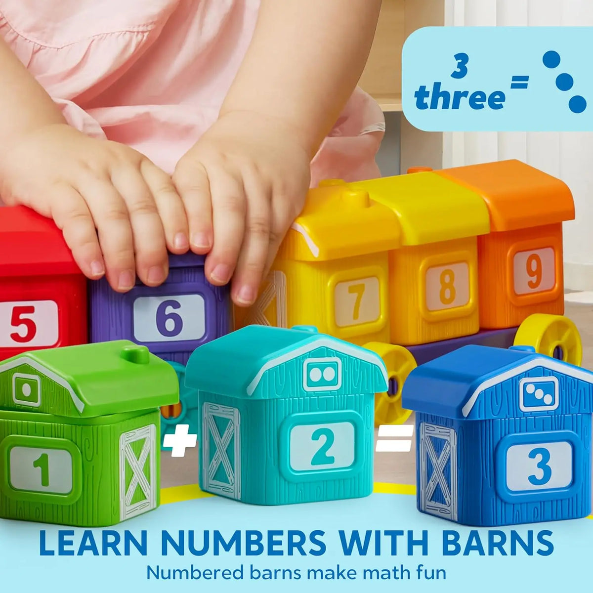 Joyfy Learning Farm Train Counting Matching Sorting Puzzle Toy