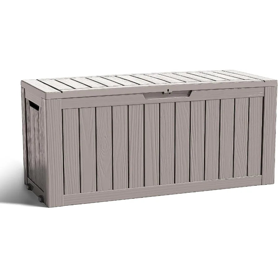 Bamboo Waterproof Outdoor Storage Bench for Patio Cushions and Garden Tools