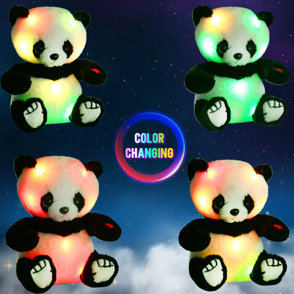 Light Up Panda Bear Plush Toy With Soft Stuffed Comfort