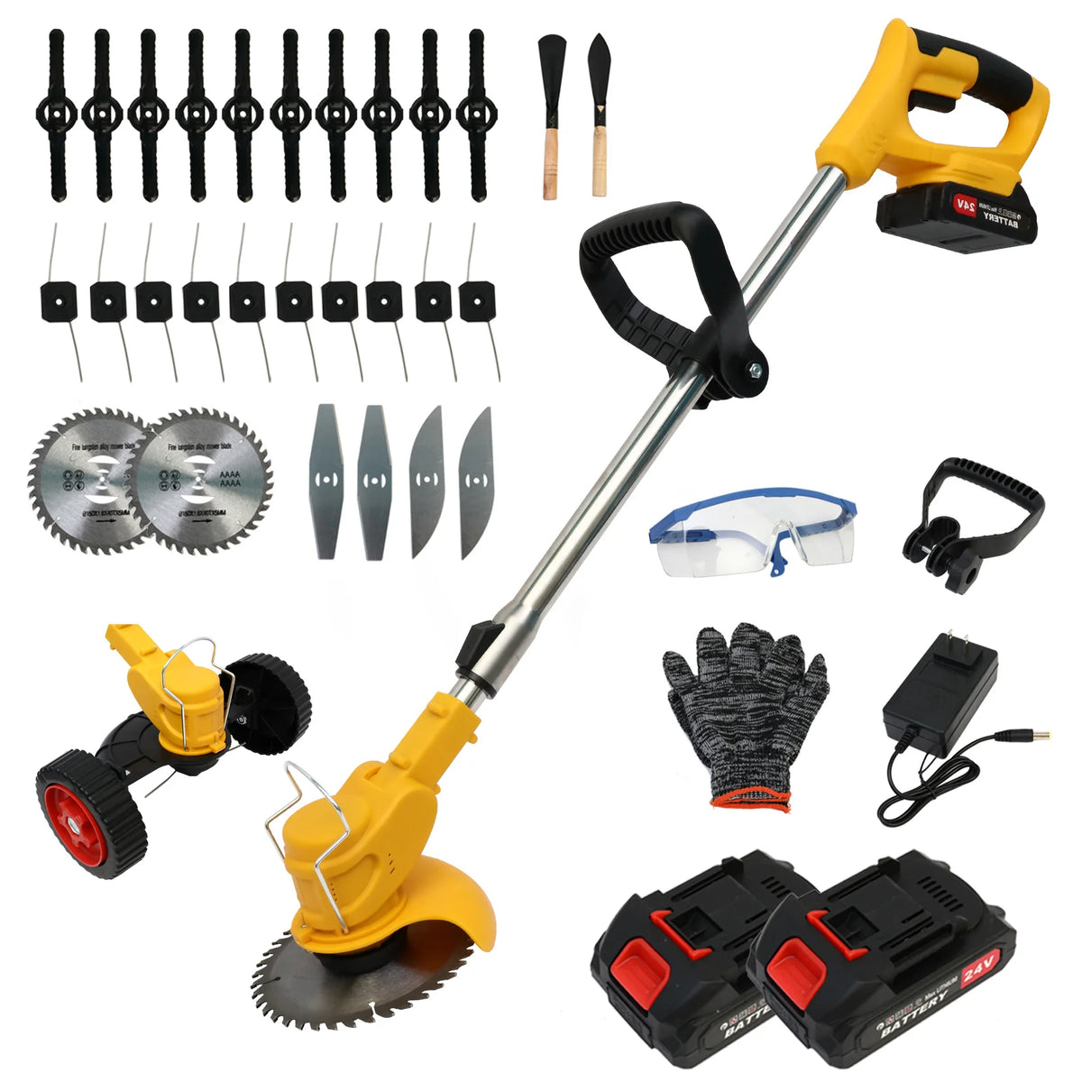 21V Cordless 3 Function Electric Lawn Mower And Trimmer