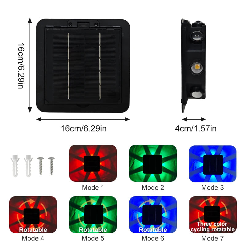 Morglad Solar Led Wall Light Waterproof Outdoor Garden Decor Lamp
