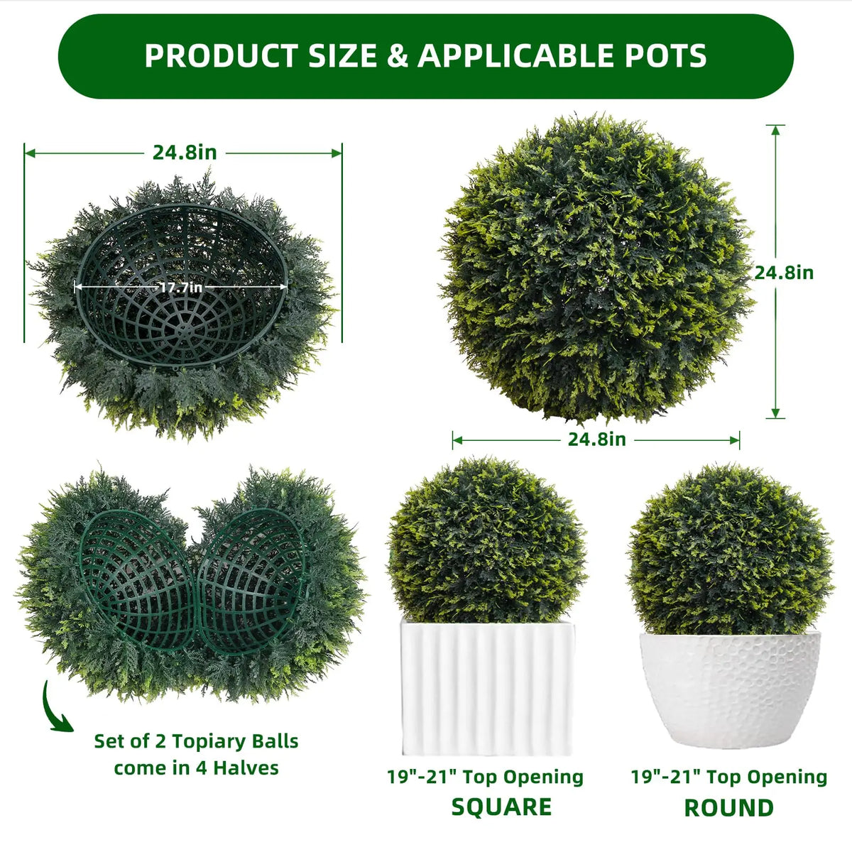 Studyset Artificial Topiary Balls Elegant Home Garden Decor