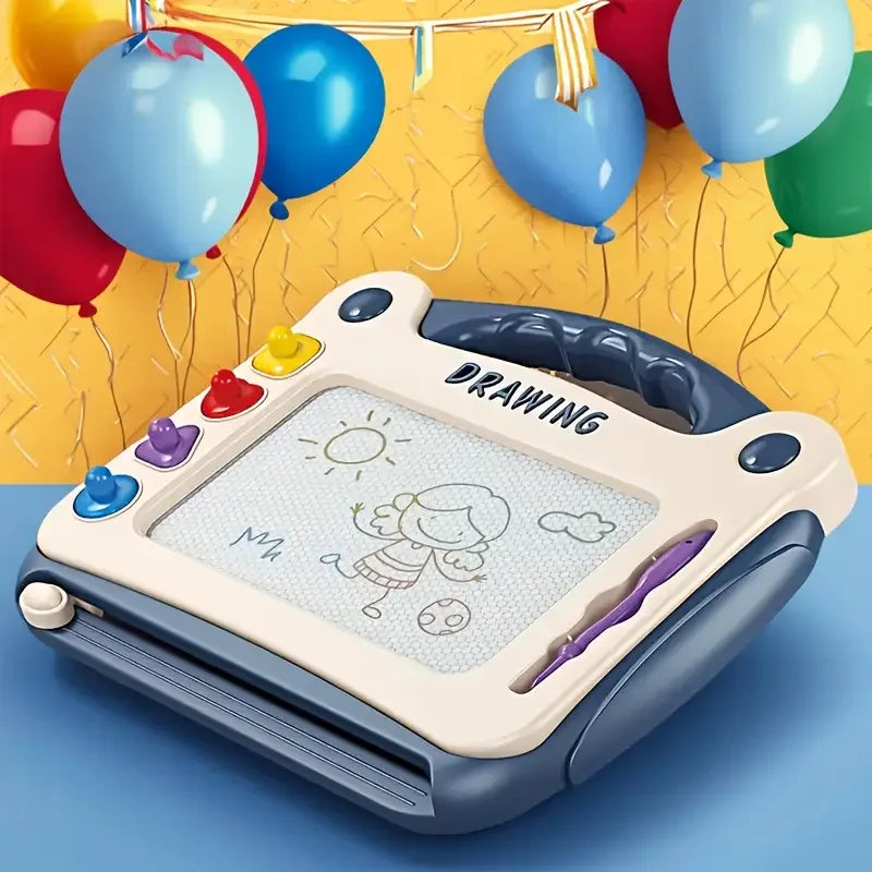 Toddler Magnetic Drawing Board With Erasable Pen And Creative Stamps
