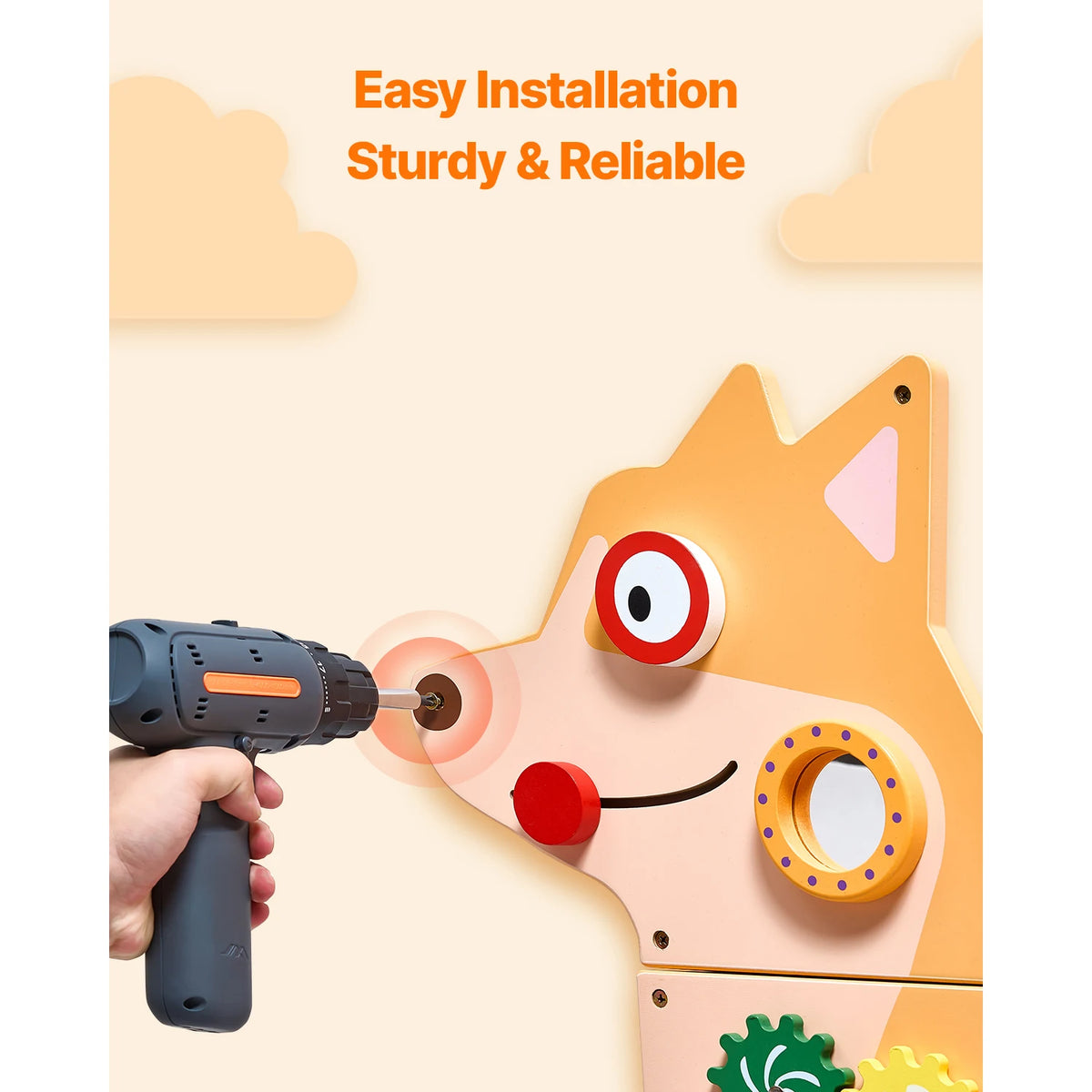 SucceBuy Puppy Kids Wall Busy Panel 12 Activity Board