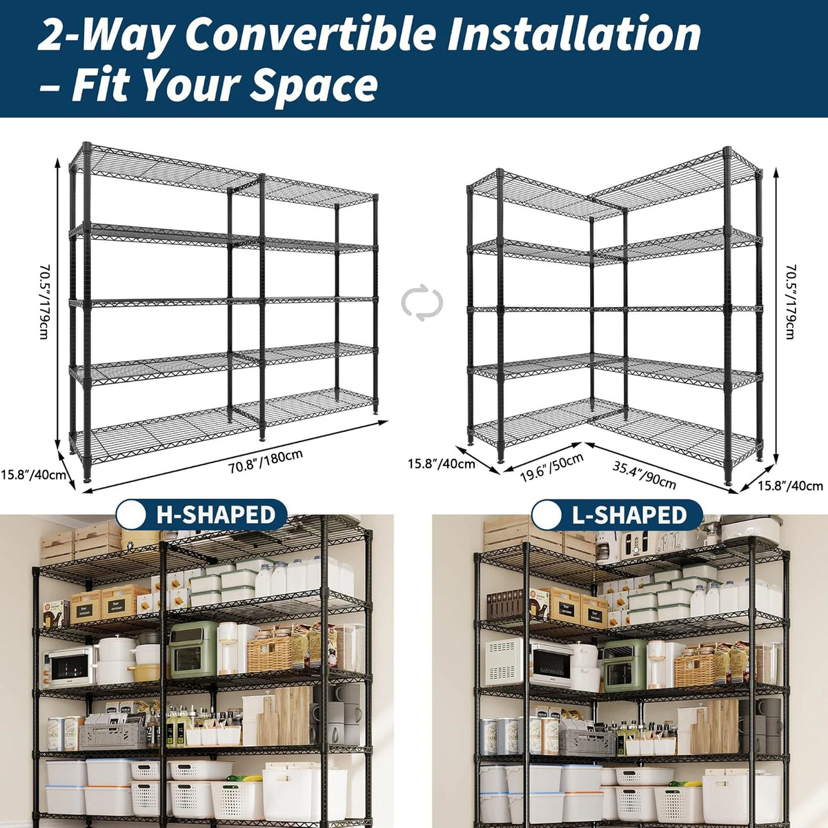 Twister Ck Heavy Duty Metal Storage Shelves Adjustable Folding Rack