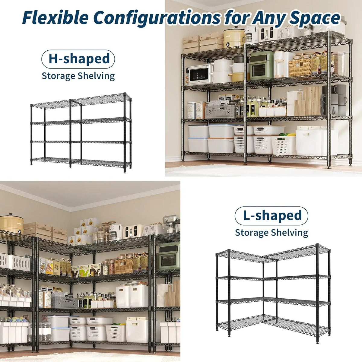 Twister Ck Heavy Duty Metal Storage Shelves Adjustable Folding Rack