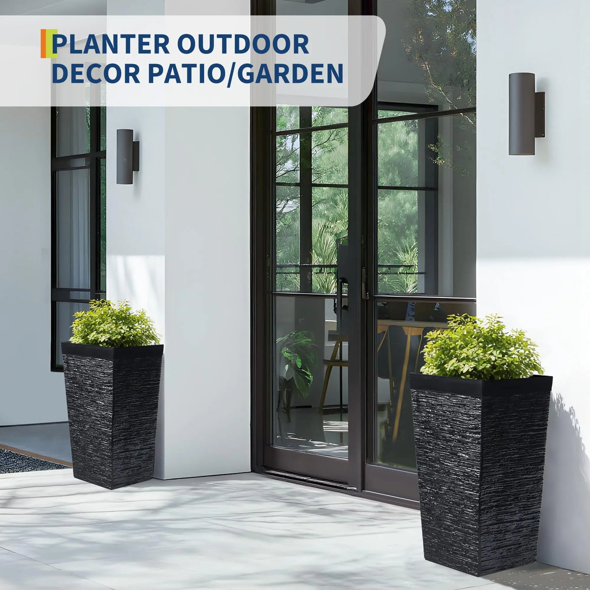 HiMiss Self Watering Planter Pots For Indoor Outdoor Use