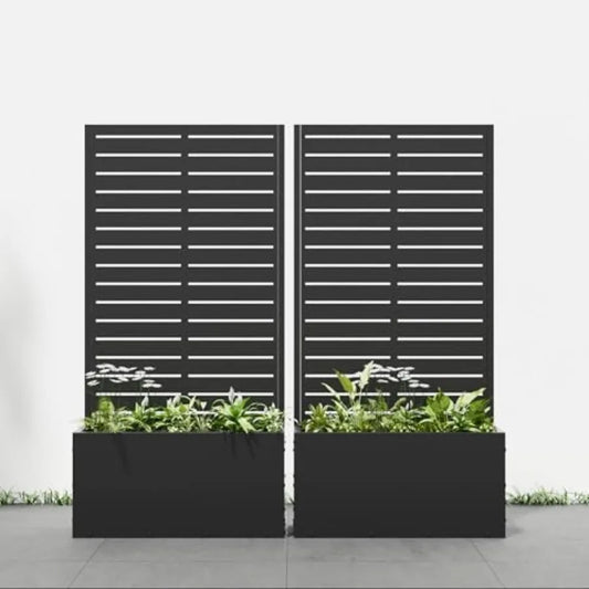Sturdy Metal Raised Garden Bed With Drainage And Trellis