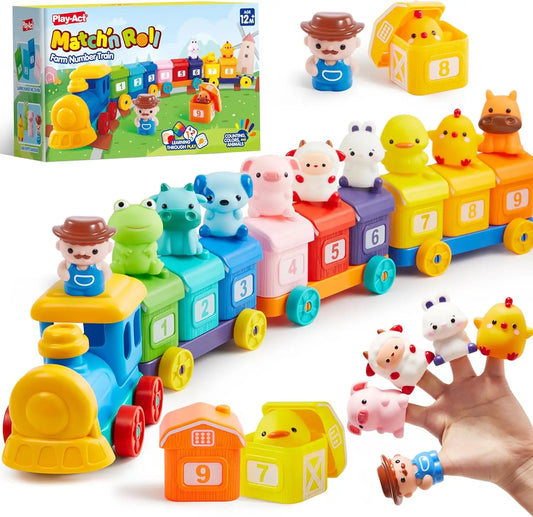 Joyfy Learning Farm Train Counting Matching Sorting Puzzle Toy