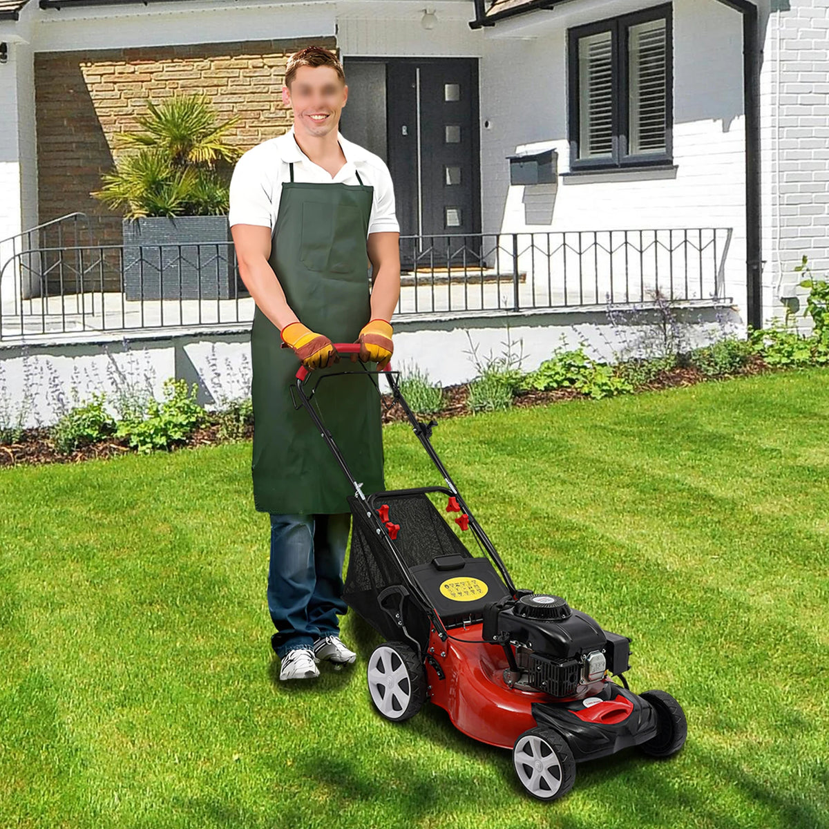 Self Propelled 4 Stroke Gas Lawn Mower With Collection Bag