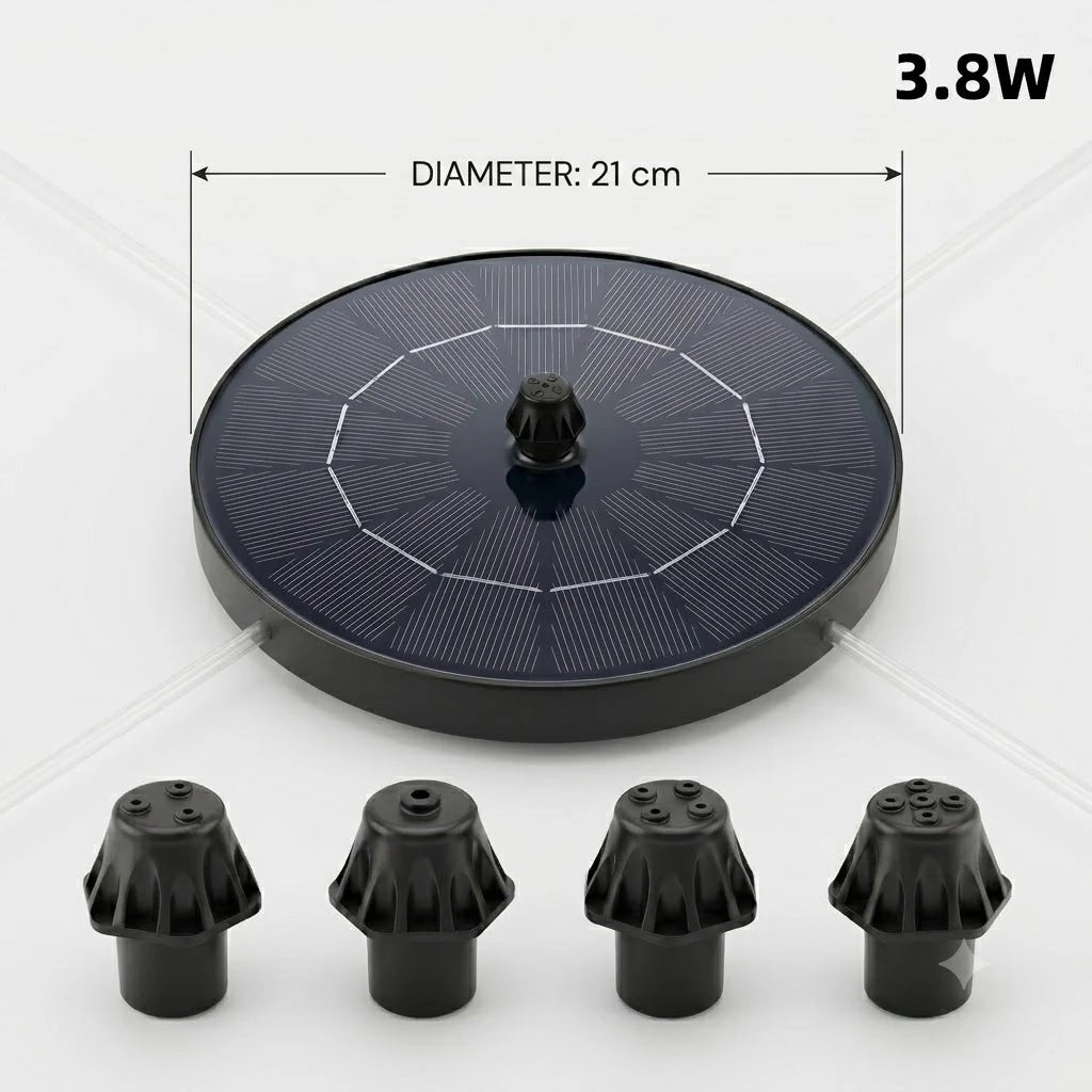 Solar Powered Water Fountain For Outdoor Garden And Pond Decor