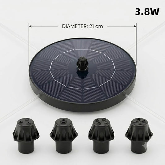 Solar Powered Water Fountain For Outdoor Garden And Pond Decor
