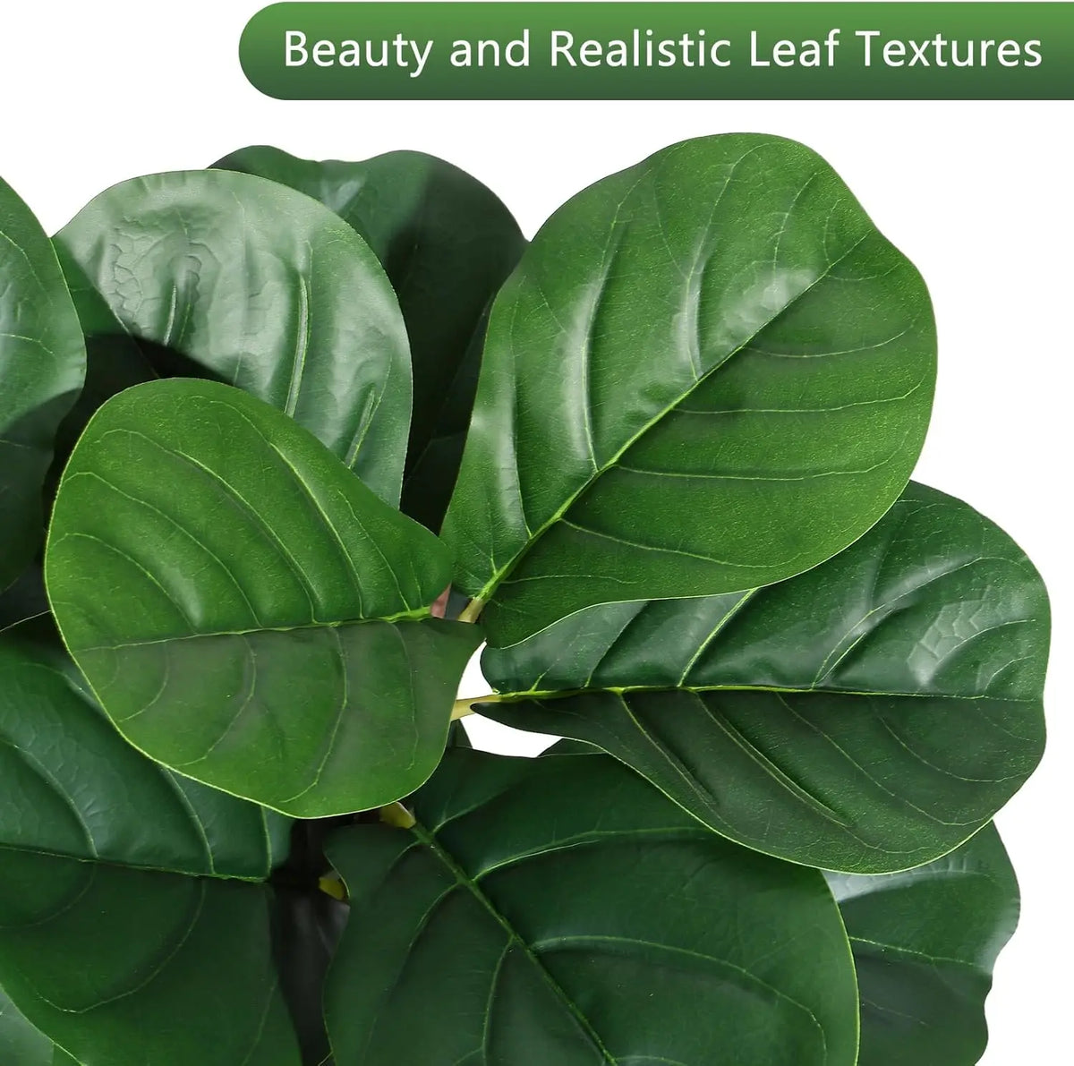 HiMISS Realistic Artificial Fiddle Leaf Fig Tree With Planter