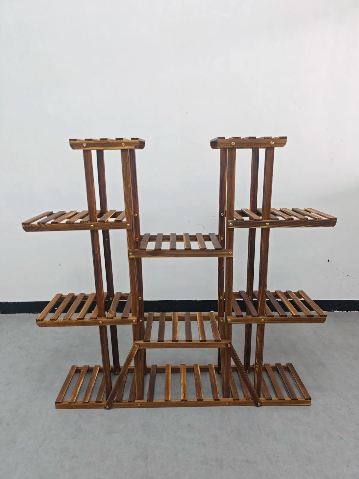 Wisfor Wood Tiered Plant Stand For Indoor And Outdoor Decor