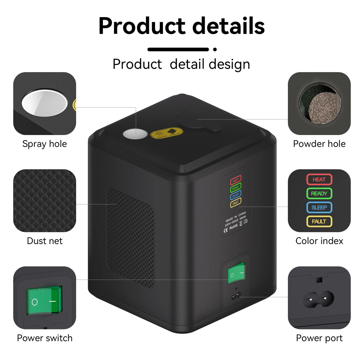 350W Mini Cold Spark Machine Wireless Remote Control Stage Effect Equipment, 2-3m Spark Height Low Temperature Spark Generator for Wedding Proposal Party Club Live Show, No DMX