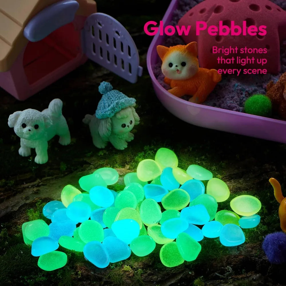 Joyfy Glow In Dark Stones Pet Sensory Bin For Kids Playset