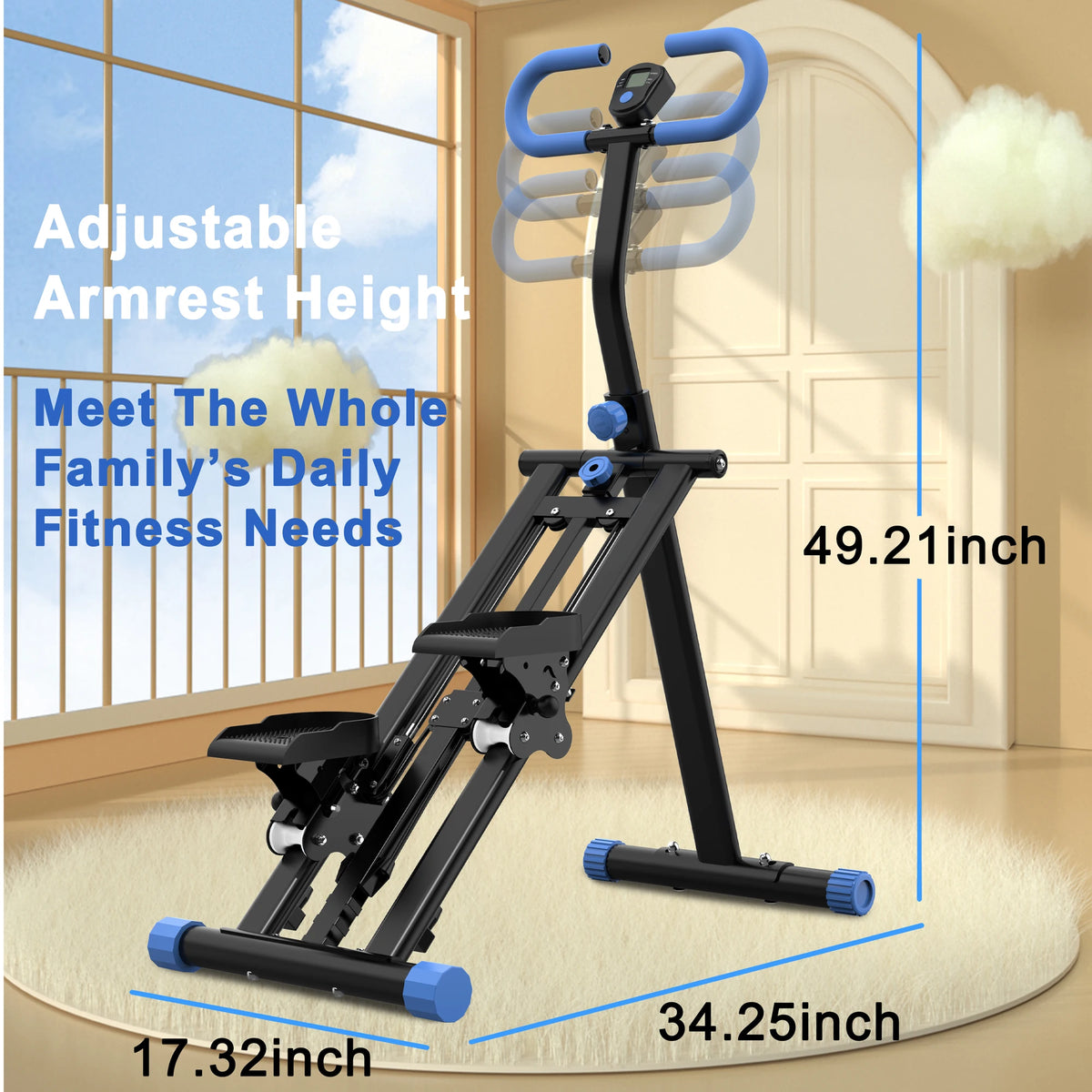 Vertical Climber Machine Adjustable Resistance Full Body Home Workout