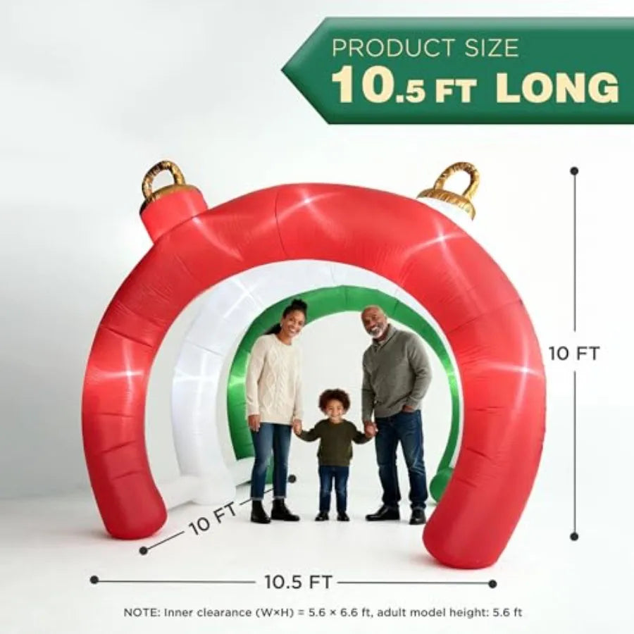 SHXI Christmas Inflatable Ornament Tunnel Arch Outdoor Yard Decoration