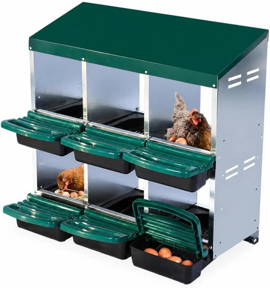 Garvee Galvanized Chicken Nesting Box for Comfortable Egg Laying