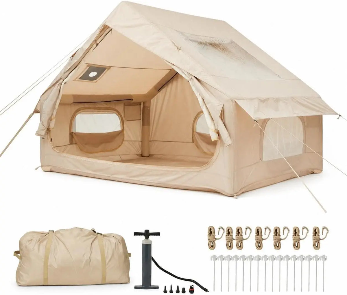 TACLEEKII Portable Inflatable Camping Tent with Skylight