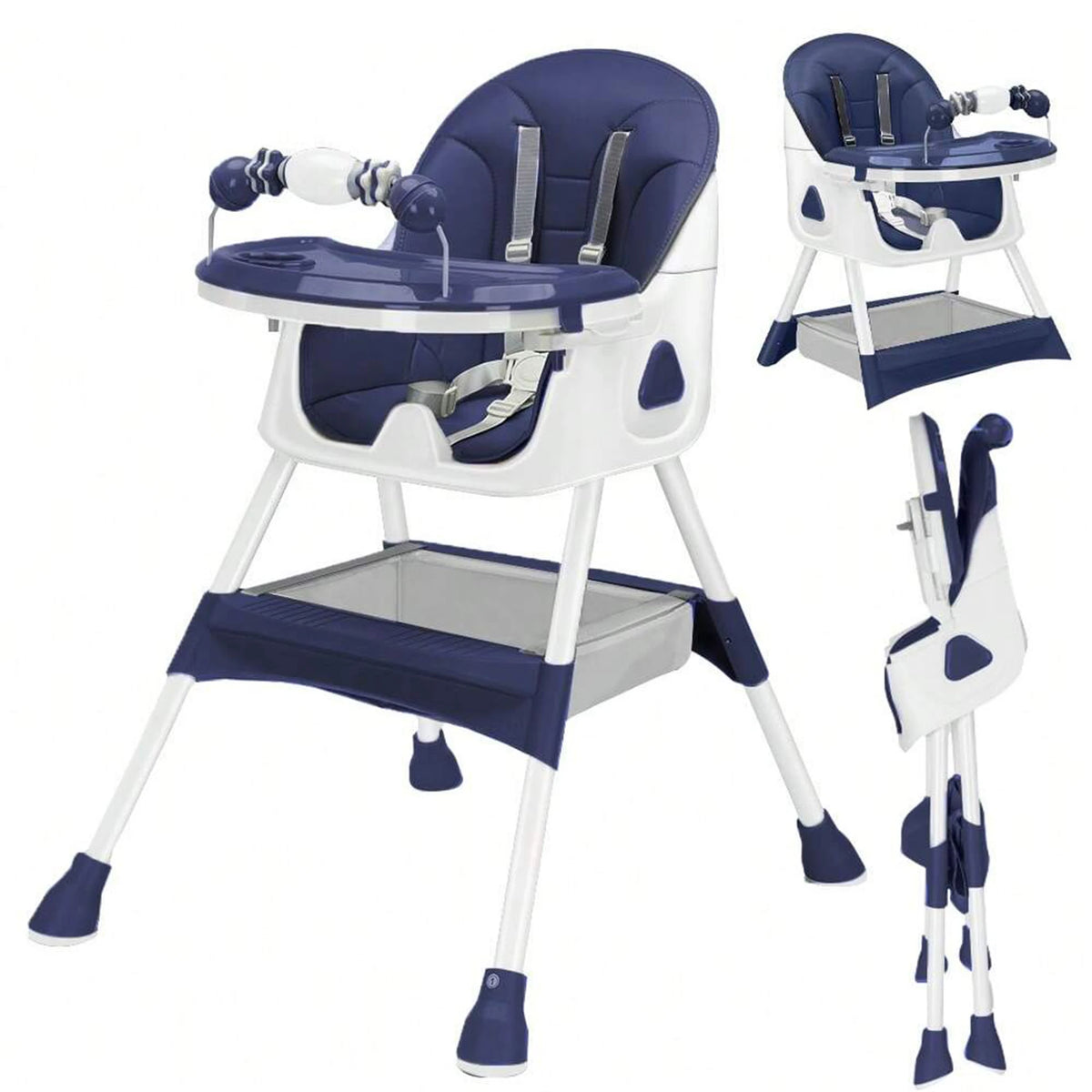 Piorlado Foldable Baby High Chair With Easy Clean Tray