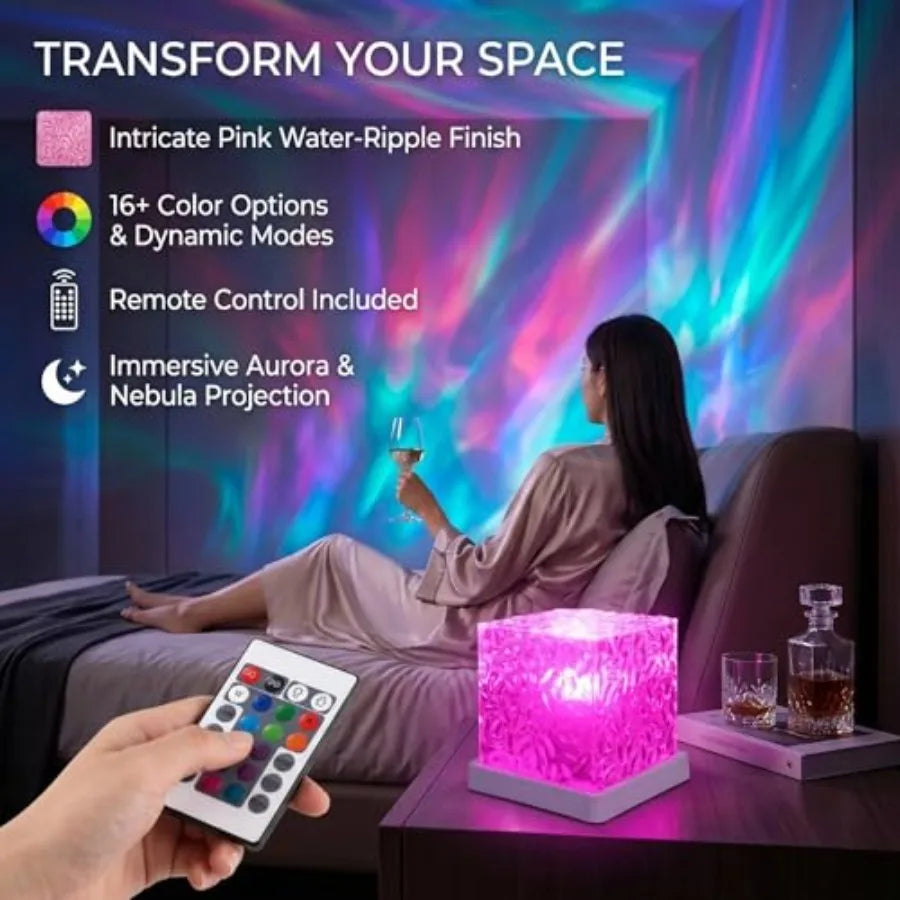 Rechargeable Ocean Wave Projector Light With Dimmable Remote Control