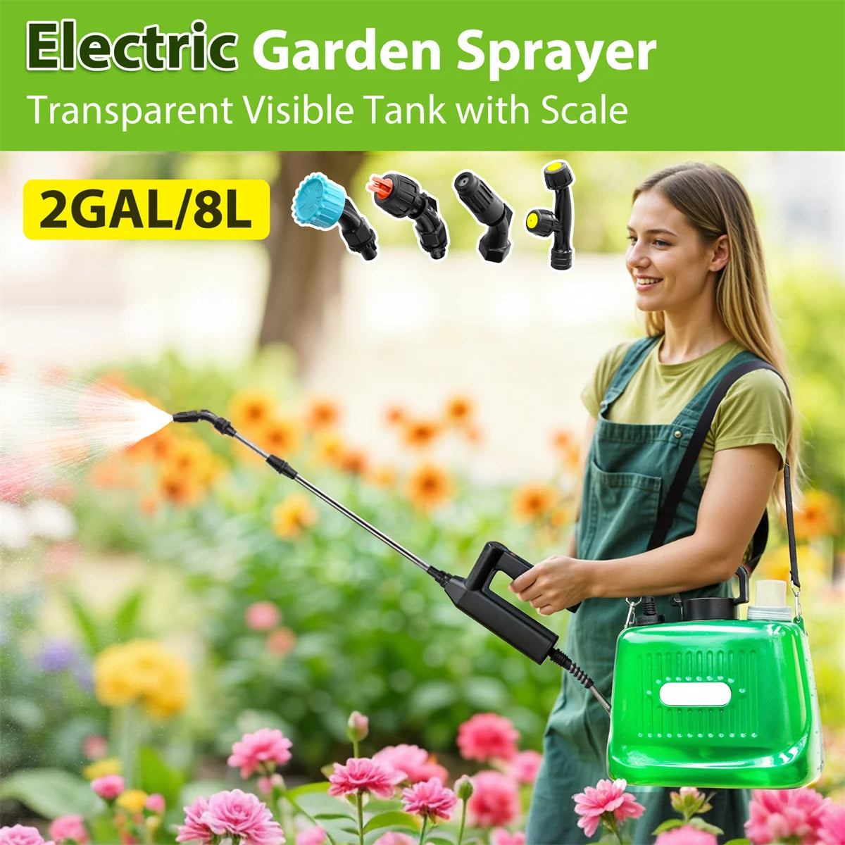 Rechargeable Battery Powered Lawn And Garden Sprayer With Wand
