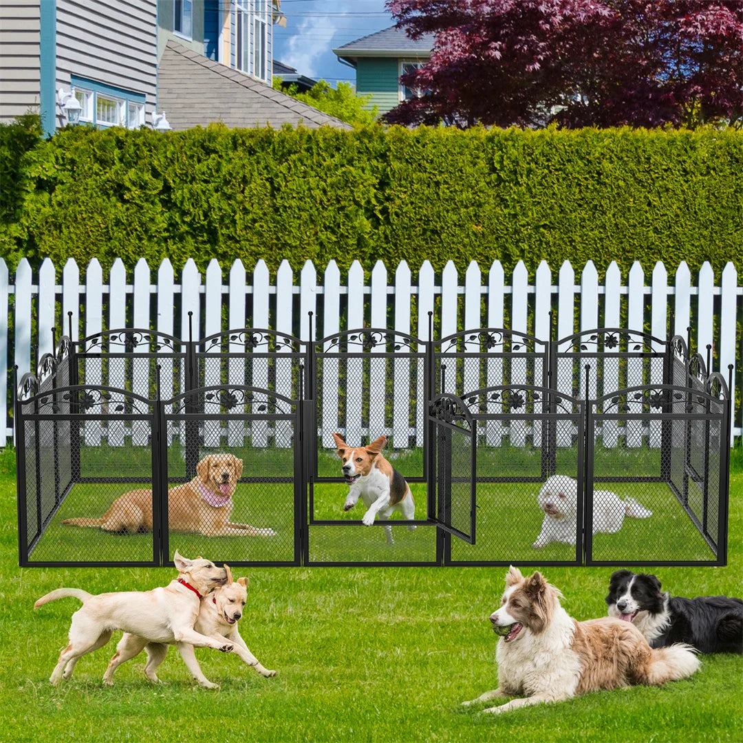 BINGOPAW Heavy Duty Metal Dog Playpen For Indoor Training