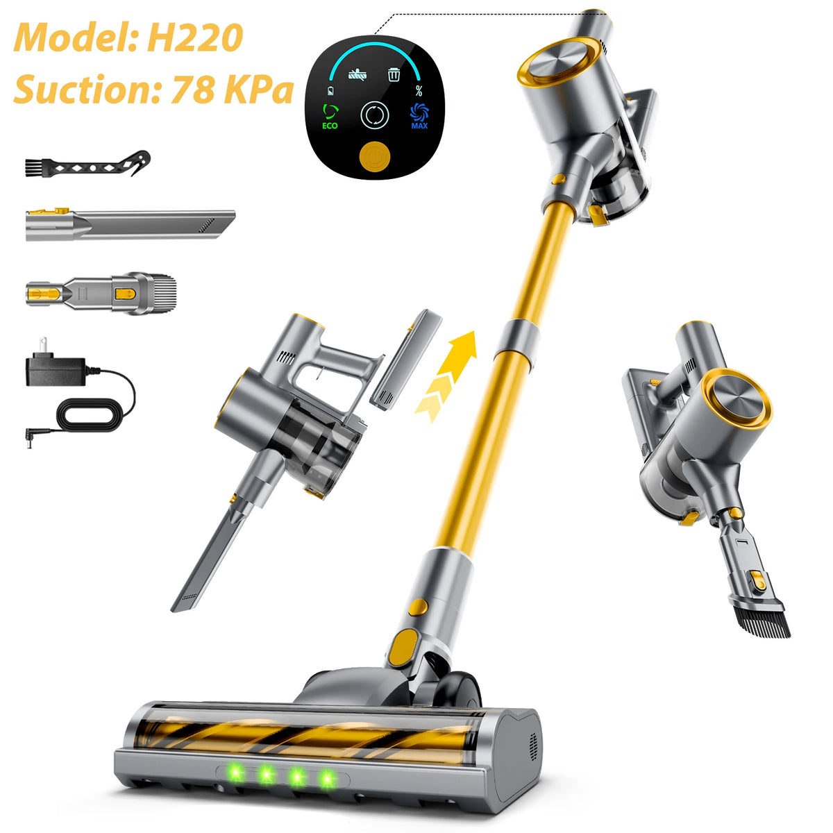 Honki Powerful Cordless Vacuum Cleaner With Led Display