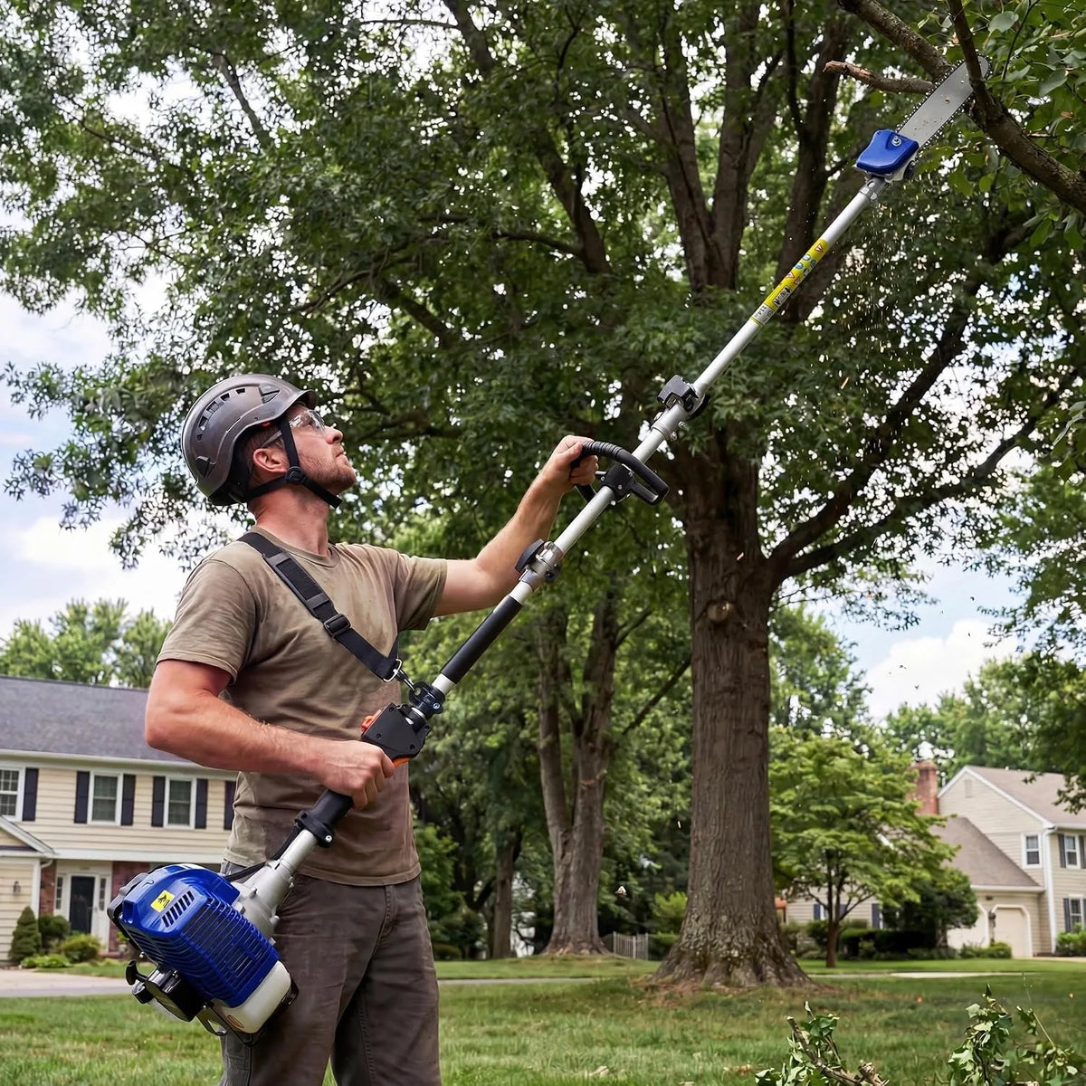 Heavy Duty Gas Powered 52CC Pole Chain Saw Trimmer