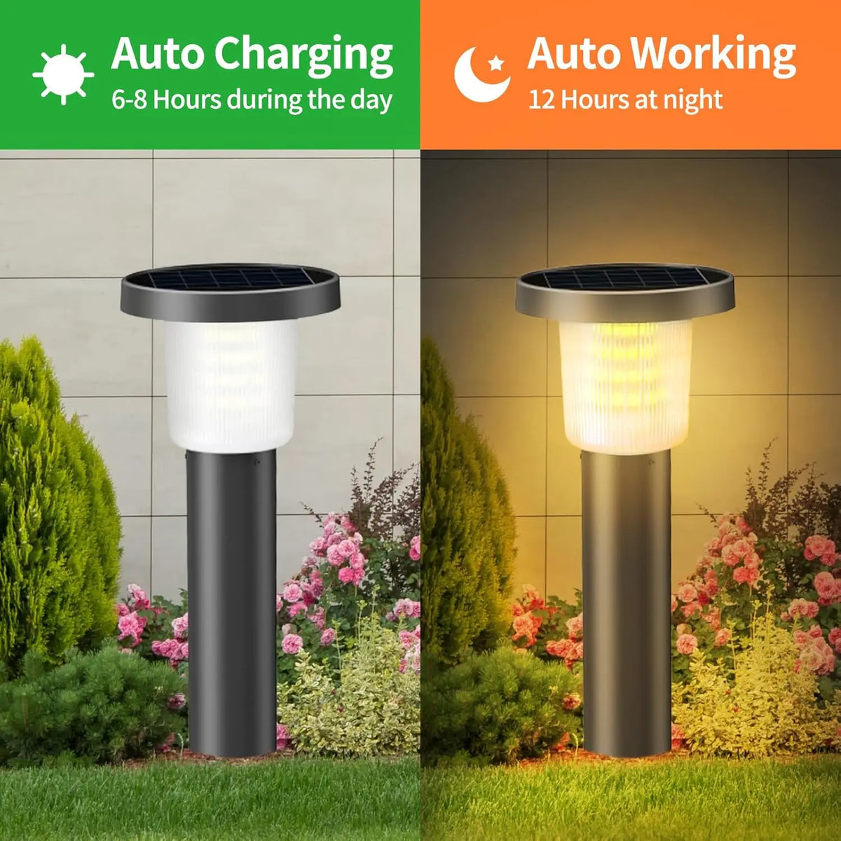 Intelamp Solar Pathway Lights 2 Pack Outdoor Landscape