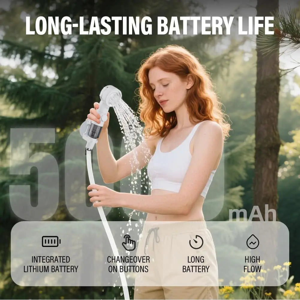 Portable Outdoor Camping Shower Pump Kit With Hose And Bucket