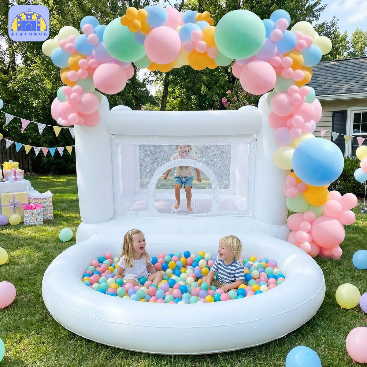 VANCEN Inflatable Bounce House Ball Pit Kids Indoor Outdoor Playhouse