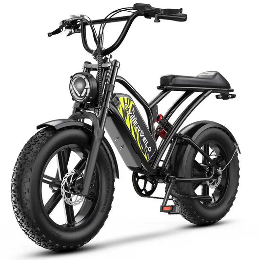 Cybervelo 1000W Electric Bike for Adults 20" Fat Tire All-Terrain E-Bike 48V 20AH/30AH Removable Battery 30MPH Electric Dirt Bike EK11