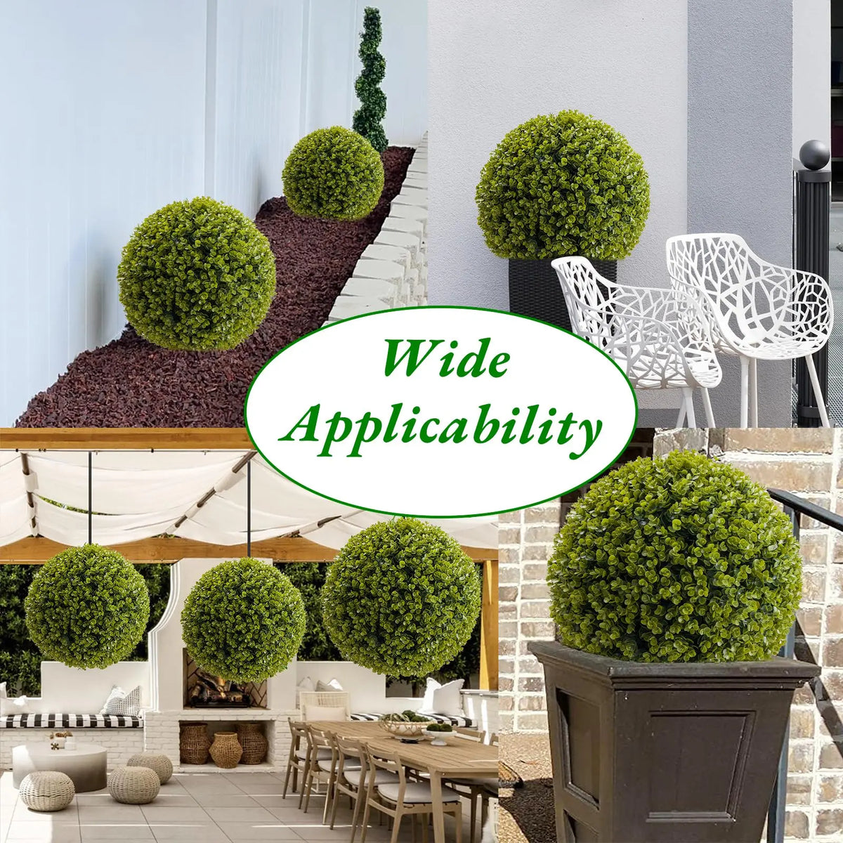 Studyset Artificial Topiary Balls Elegant Home Garden Decor