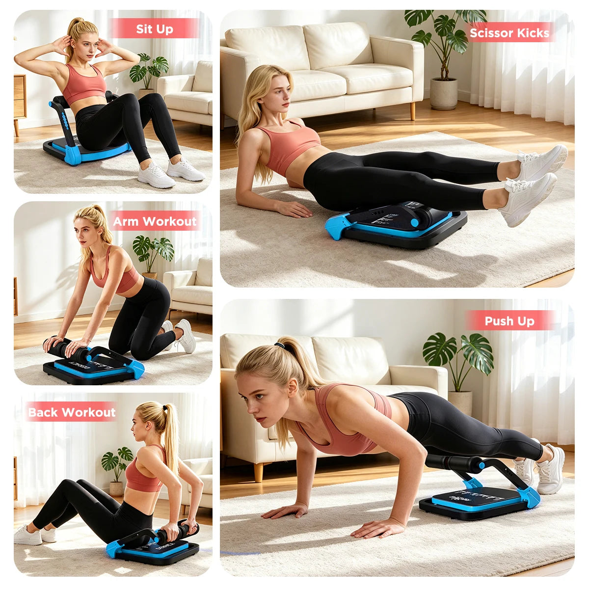 Adjustable Core Training Machine With Automatic Rebound For Home Gyms