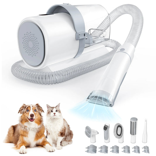 Professional Cordless Pet Grooming Vacuum Kit Low Noise Dog Clippers